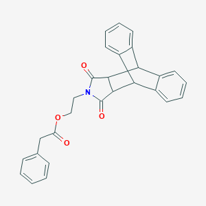 molecular formula C28H23NO4 B458701 2-(16,18-Dioxo-17-azapentacyclo[6.6.5.02,7.09,14.015,19]nonadeca-2,4,6,9,11,13-hexaen-17-yl)ethyl 2-phenylacetate 