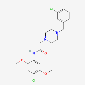 2-[4-(3-chlorobenzyl)-1-piperazinyl]-N-(4-chloro-2,5-dimethoxyphenyl)acetamide