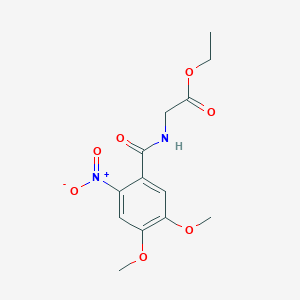 molecular formula C13H16N2O7 B4587049 Ethyl 2-[(4,5-dimethoxy-2-nitrobenzoyl)amino]acetate 