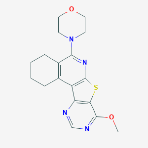 molecular formula C18H20N4O2S B458709 8-Methoxy-5-(4-morpholinyl)-1,2,3,4-tetrahydropyrimido[4',5':4,5]thieno[2,3-c]isoquinoline CAS No. 371214-44-7