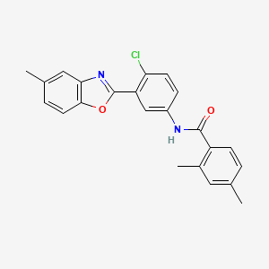 N-[4-chloro-3-(5-methyl-1,3-benzoxazol-2-yl)phenyl]-2,4-dimethylbenzamide