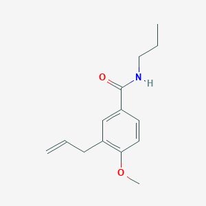 molecular formula C14H19NO2 B4587106 3-allyl-4-methoxy-N-propylbenzamide 