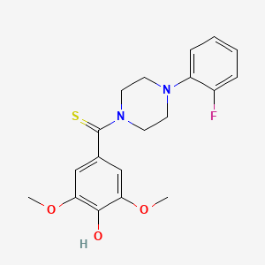 molecular formula C19H21FN2O3S B4587124 4-{[4-(2-fluorophenyl)-1-piperazinyl]carbonothioyl}-2,6-dimethoxyphenol 