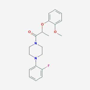 1-[4-(2-FLUOROPHENYL)PIPERAZINO]-2-(2-METHOXYPHENOXY)-1-PROPANONE