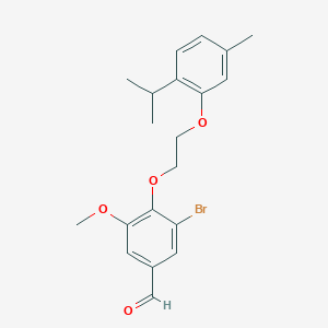 molecular formula C20H23BrO4 B4587171 3-Bromo-5-methoxy-4-[2-(5-methyl-2-propan-2-ylphenoxy)ethoxy]benzaldehyde 