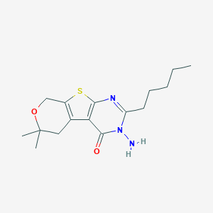 4-amino-12,12-dimethyl-5-pentyl-11-oxa-8-thia-4,6-diazatricyclo[7.4.0.02,7]trideca-1(9),2(7),5-trien-3-one