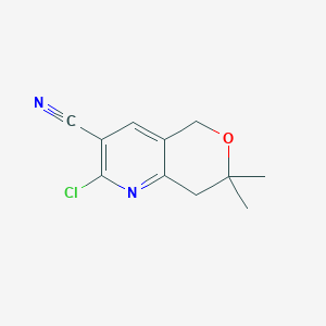 molecular formula C11H11ClN2O B458719 2-Chloro-7,7-dimethyl-7,8-dihydro-5H-pyrano[4,3-b]pyridine-3-carbonitrile CAS No. 123990-50-1