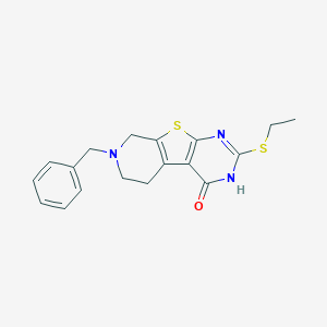 11-Benzyl-5-ethylsulfanyl-8-thia-4,6,11-triazatricyclo[7.4.0.02,7]trideca-1(9),2(7),5-trien-3-one