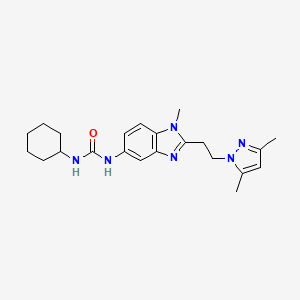 N-cyclohexyl-N'-{2-[2-(3,5-dimethyl-1H-pyrazol-1-yl)ethyl]-1-methyl-1H-benzimidazol-5-yl}urea