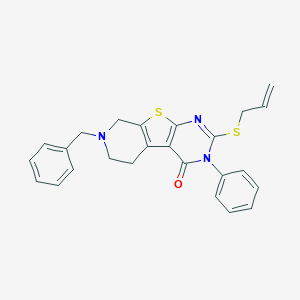 molecular formula C25H23N3OS2 B458724 2-(allylsulfanyl)-7-benzyl-3-phenyl-5,6,7,8-tetrahydropyrido[4',3':4,5]thieno[2,3-d]pyrimidin-4(3H)-one 