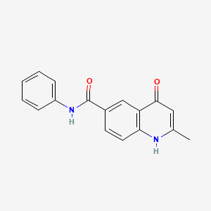 4-hydroxy-2-methyl-N-phenylquinoline-6-carboxamide