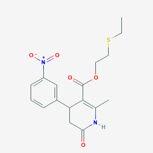 2-(Ethylsulfanyl)ethyl 2-methyl-4-(3-nitrophenyl)-6-oxo-1,4,5,6-tetrahydropyridine-3-carboxylate