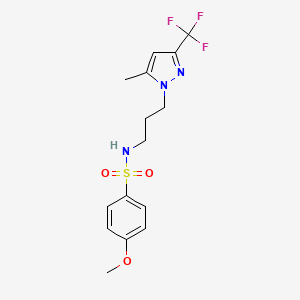 4-METHOXY-N~1~-{3-[5-METHYL-3-(TRIFLUOROMETHYL)-1H-PYRAZOL-1-YL]PROPYL}-1-BENZENESULFONAMIDE