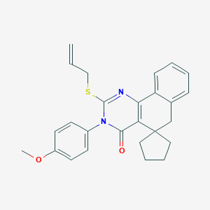 3-(4-methoxyphenyl)-2-prop-2-enylsulfanylspiro[6H-benzo[h]quinazoline-5,1'-cyclopentane]-4-one