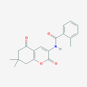 N-(7,7-dimethyl-2,5-dioxo-5,6,7,8-tetrahydro-2H-chromen-3-yl)-2-methylbenzamide