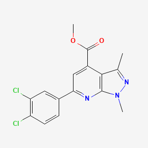 methyl 6-(3,4-dichlorophenyl)-1,3-dimethyl-1H-pyrazolo[3,4-b]pyridine-4-carboxylate