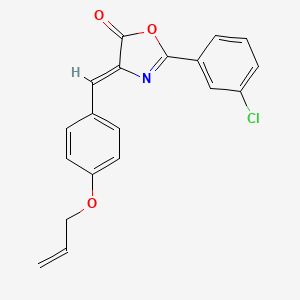 molecular formula C19H14ClNO3 B4587347 4-[4-(allyloxy)benzylidene]-2-(3-chlorophenyl)-1,3-oxazol-5(4H)-one 