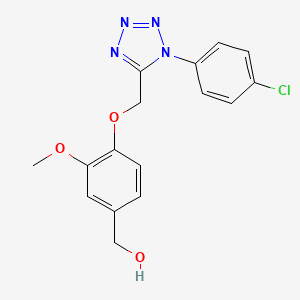 molecular formula C16H15ClN4O3 B4587393 (4-{[1-(4-chlorophenyl)-1H-tetrazol-5-yl]methoxy}-3-methoxyphenyl)methanol 