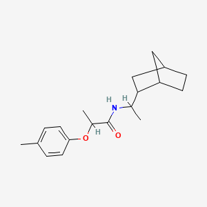 molecular formula C19H27NO2 B4587411 N-(1-bicyclo[2.2.1]hept-2-ylethyl)-2-(4-methylphenoxy)propanamide 