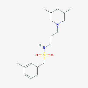 molecular formula C18H30N2O2S B4587456 N-[3-(3,5-dimethyl-1-piperidinyl)propyl]-1-(3-methylphenyl)methanesulfonamide 