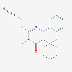 molecular formula C21H22N2OS B458746 3-methyl-2-prop-2-ynylsulfanylspiro[6H-benzo[h]quinazoline-5,1'-cyclohexane]-4-one 