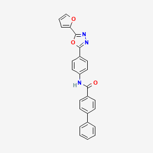 N-{4-[5-(2-furyl)-1,3,4-oxadiazol-2-yl]phenyl}-4-biphenylcarboxamide