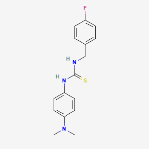 molecular formula C16H18FN3S B4587472 N-[4-(dimethylamino)phenyl]-N'-(4-fluorobenzyl)thiourea 