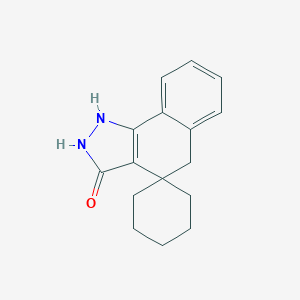 molecular formula C16H18N2O B458748 4,5-dihydrospiro(1H-benzo[g]indazole-4,1'-cyclohexane)-3-ol CAS No. 302778-23-0