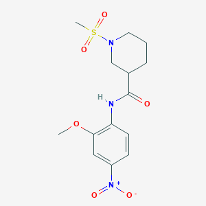 N~3~-(2-METHOXY-4-NITROPHENYL)-1-(METHYLSULFONYL)-3-PIPERIDINECARBOXAMIDE