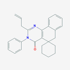 molecular formula C26H26N2O B458749 2-allyl-3-phenyl-5,6-dihydrospiro(benzo[h]quinazoline-5,1'-cyclohexane)-4(3H)-one 