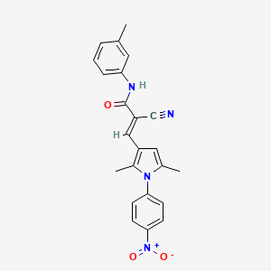 molecular formula C23H20N4O3 B4587505 (2E)-2-cyano-3-[2,5-dimethyl-1-(4-nitrophenyl)-1H-pyrrol-3-yl]-N-(3-methylphenyl)prop-2-enamide 