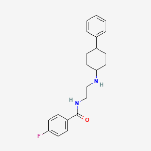 molecular formula C21H25FN2O B4587509 4-fluoro-N-{2-[(4-phenylcyclohexyl)amino]ethyl}benzamide 