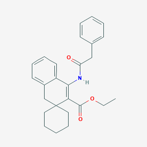 molecular formula C26H29NO3 B458751 ethyl 4'-[(phenylacetyl)amino]-1'H-spiro[cyclohexane-1,2'-naphthalene]-3'-carboxylate CAS No. 331837-20-8