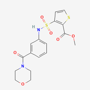 molecular formula C17H18N2O6S2 B4587516 METHYL 3-{[3-(MORPHOLINOCARBONYL)ANILINO]SULFONYL}-2-THIOPHENECARBOXYLATE 