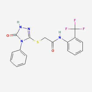 2-[(5-oxo-4-phenyl-4,5-dihydro-1H-1,2,4-triazol-3-yl)thio]-N-[2-(trifluoromethyl)phenyl]acetamide