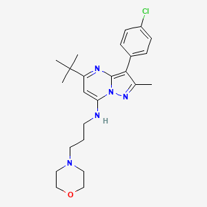 5-tert-butyl-3-(4-chlorophenyl)-2-methyl-N-[3-(morpholin-4-yl)propyl]pyrazolo[1,5-a]pyrimidin-7-amine