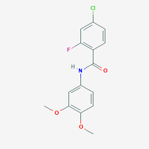 4-chloro-N-(3,4-dimethoxyphenyl)-2-fluorobenzamide