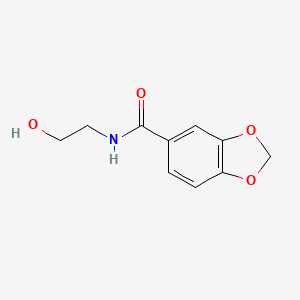 molecular formula C10H11NO4 B4587552 N-(2-hydroxyethyl)-1,3-benzodioxole-5-carboxamide 