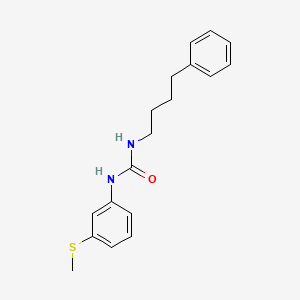 molecular formula C18H22N2OS B4587563 N-[3-(METHYLSULFANYL)PHENYL]-N'-(4-PHENYLBUTYL)UREA 