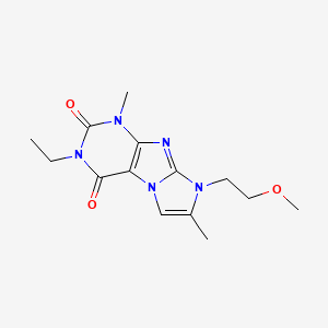 molecular formula C14H19N5O3 B4587573 3-ethyl-8-(2-methoxyethyl)-1,7-dimethyl-1H-imidazo[2,1-f]purine-2,4(3H,8H)-dione 