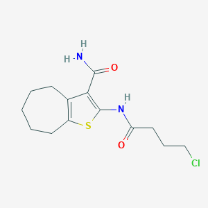 2-[(4-chlorobutanoyl)amino]-5,6,7,8-tetrahydro-4H-cyclohepta[b]thiophene-3-carboxamide