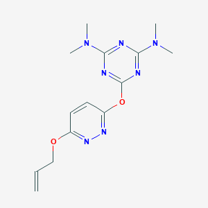 molecular formula C14H19N7O2 B458761 N-[4-{[6-(allyloxy)-3-pyridazinyl]oxy}-6-(dimethylamino)-1,3,5-triazin-2-yl]-N,N-dimethylamine 