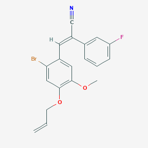 (E)-3-(2-bromo-5-methoxy-4-prop-2-enoxyphenyl)-2-(3-fluorophenyl)prop-2-enenitrile