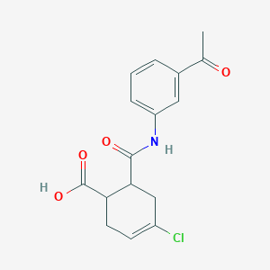 6-[(3-Acetylphenyl)carbamoyl]-4-chlorocyclohex-3-ene-1-carboxylic acid