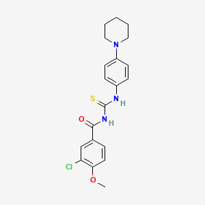 3-chloro-4-methoxy-N-({[4-(1-piperidinyl)phenyl]amino}carbonothioyl)benzamide