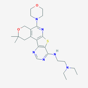 molecular formula C24H34N6O2S B458764 N-[2-(diethylamino)ethyl]-N-[2,2-dimethyl-5-(4-morpholinyl)-1,4-dihydro-2H-pyrano[4'',3'':4',5']pyrido[3',2':4,5]thieno[3,2-d]pyrimidin-8-yl]amine 