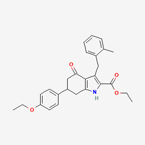 ethyl 6-(4-ethoxyphenyl)-3-(2-methylbenzyl)-4-oxo-4,5,6,7-tetrahydro-1H-indole-2-carboxylate