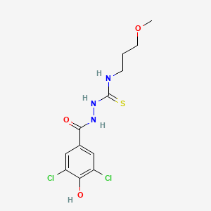 molecular formula C12H15Cl2N3O3S B4587707 2-(3,5-dichloro-4-hydroxybenzoyl)-N-(3-methoxypropyl)hydrazinecarbothioamide 