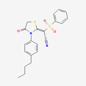 (2Z)-[3-(4-butylphenyl)-4-oxo-1,3-thiazolidin-2-ylidene](phenylsulfonyl)ethanenitrile