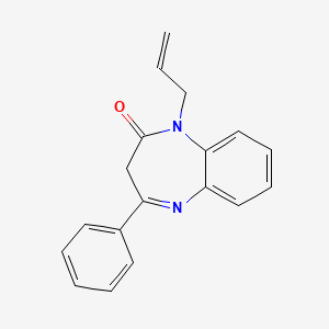 molecular formula C18H16N2O B4587720 1-allyl-4-phenyl-1,3-dihydro-2H-1,5-benzodiazepin-2-one 